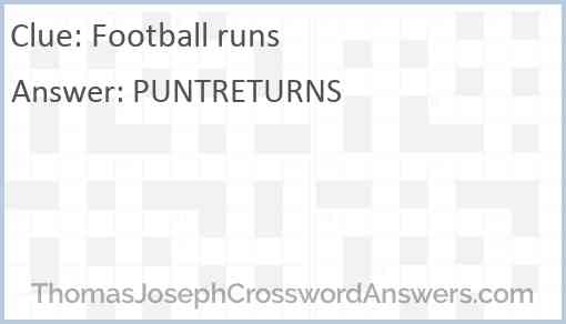 Football runs Answer