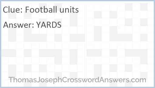 Football units Answer