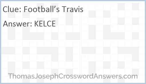 Football’s Travis Answer