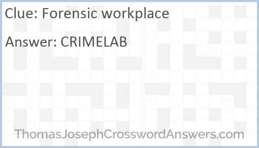 Forensic workplace Answer