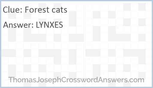 Forest cats Answer