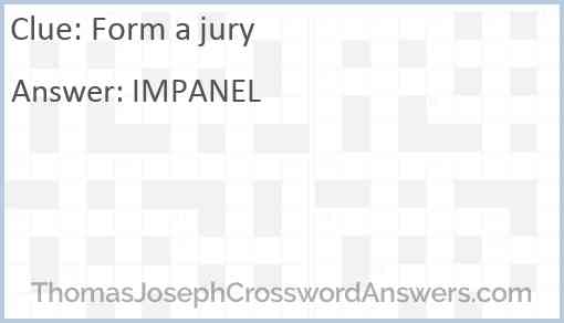 Form a jury Answer