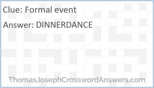 Formal event Answer