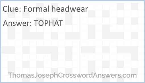Formal headwear Answer