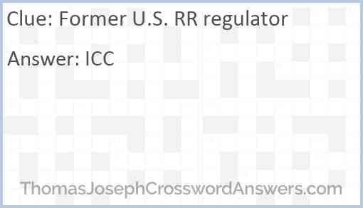 Former U.S. RR regulator Answer