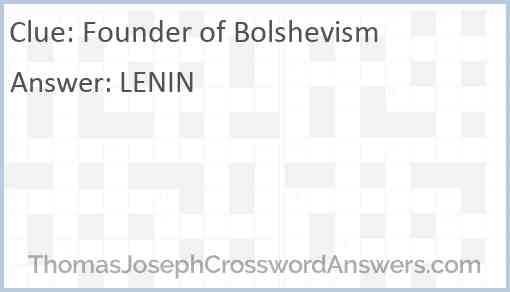 Founder of Bolshevism Answer