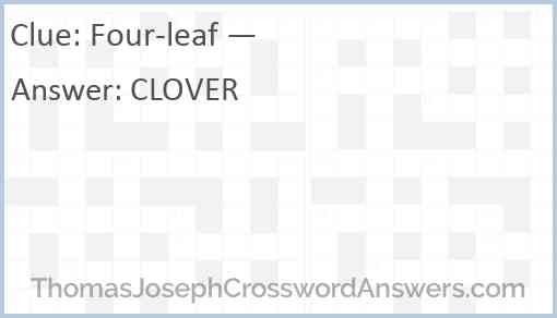 Four-leaf — Answer