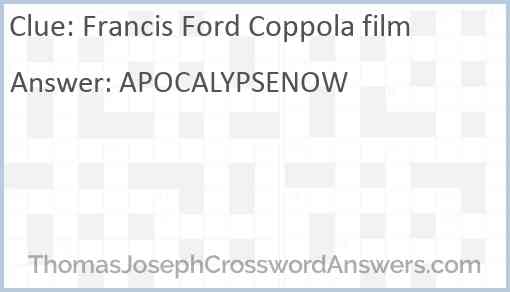 Francis Ford Coppola film Answer