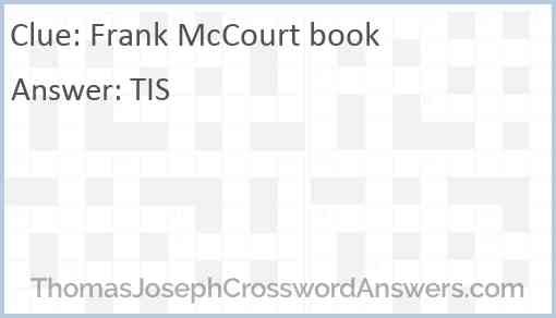 Frank McCourt book Answer