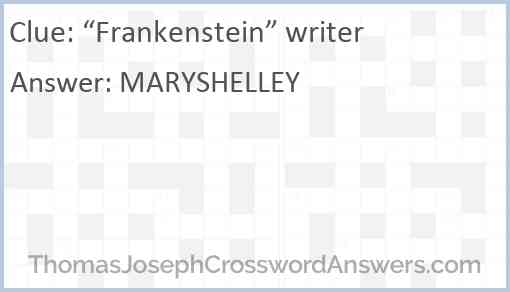 “Frankenstein” writer Answer