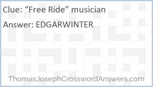 “Free Ride” musician Answer