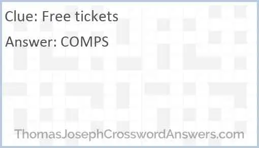 Free tickets Answer