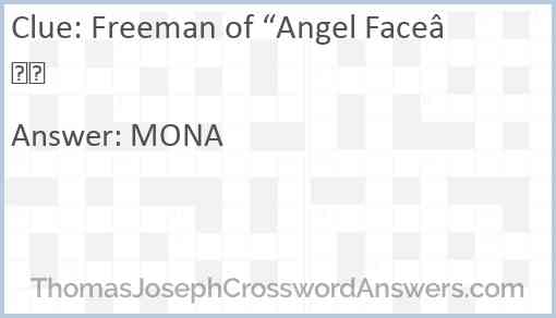 Freeman of “Angel Face” Answer