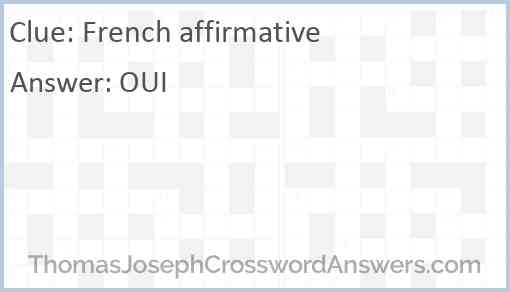 French affirmative Answer