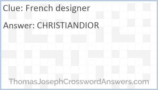 French designer Answer