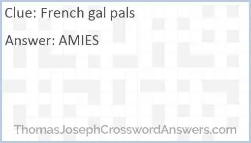 French gal pals Answer