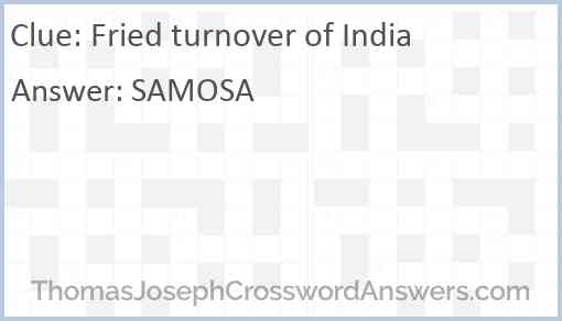 Fried turnover of India Answer