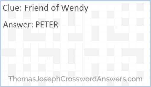 Friend of Wendy Answer