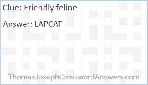 Friendly feline Answer