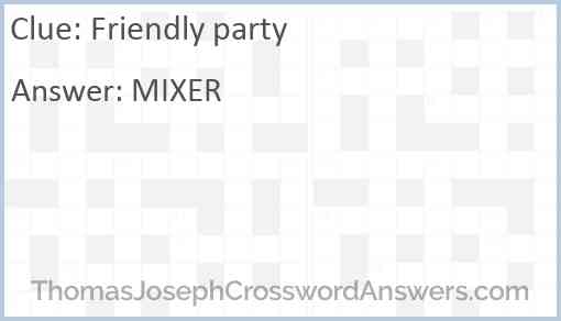 Friendly party Answer