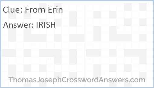 From Erin Answer
