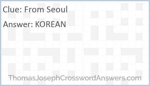 From Seoul Answer
