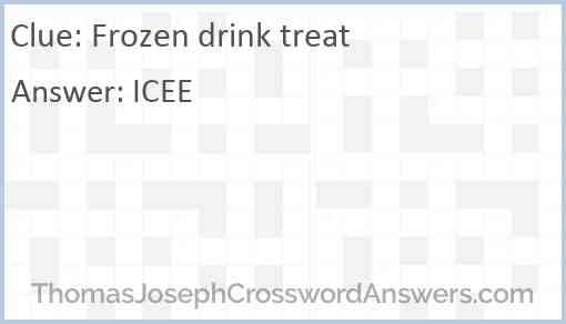 Frozen drink treat Answer