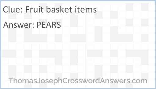 Fruit basket items Answer