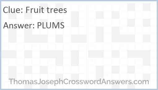 Fruit trees Answer