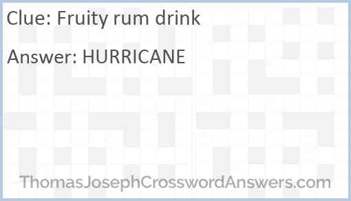 Fruity rum drink Answer