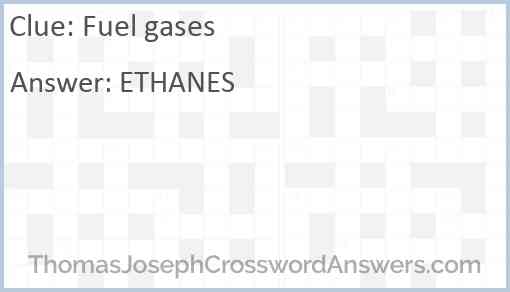 Fuel gases Answer