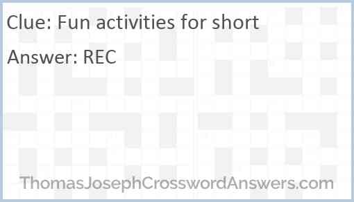 Fun activities for short Answer