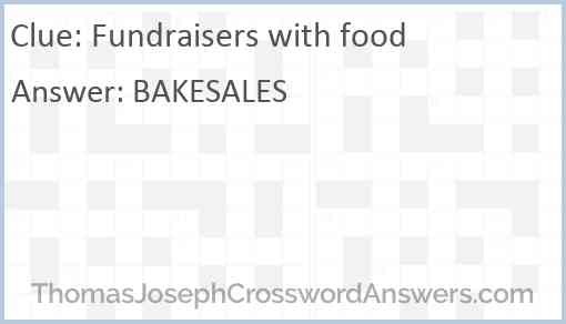 Fundraisers with food Answer