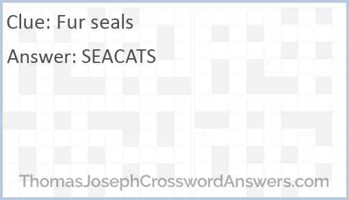 Fur seals Answer