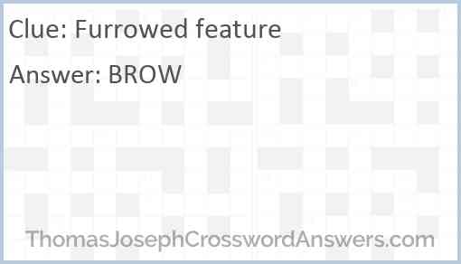 Furrowed feature Answer