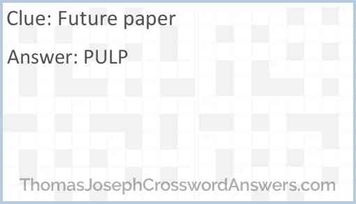 Future paper Answer