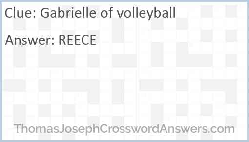 Gabrielle of volleyball Answer