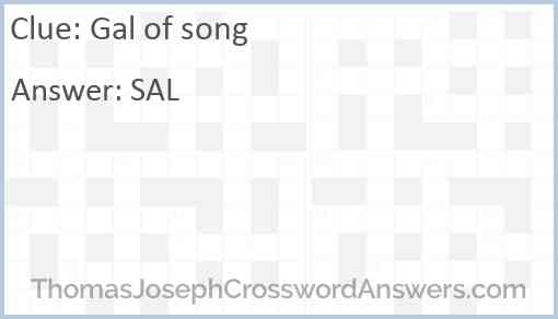 Gal of song Answer