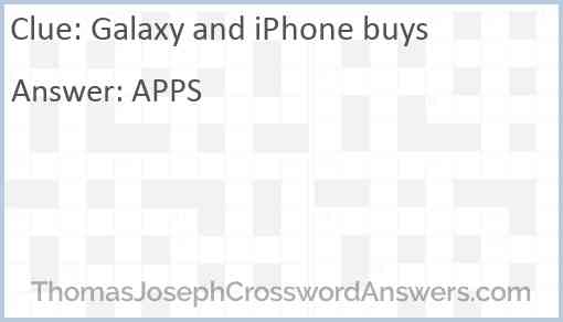 Galaxy and iPhone buys Answer
