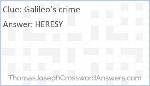 Galileo’s crime Answer