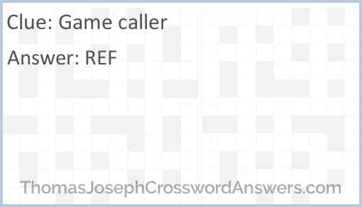Game caller Answer