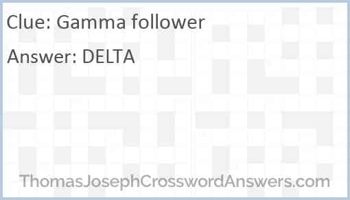 Gamma follower Answer