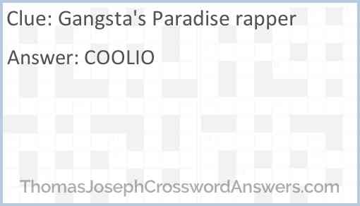 “Gangsta’s Paradise” rapper Answer