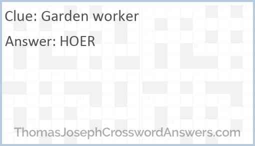 Garden worker Answer