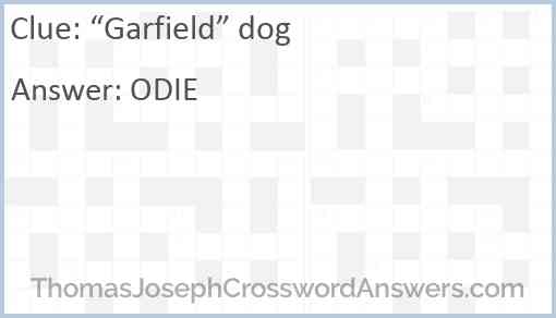 “Garfield” dog Answer