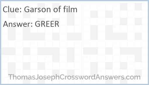 Garson of film Answer