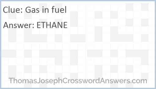 Gas in fuel Answer