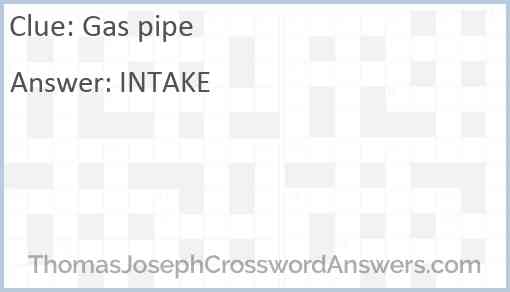 Gas pipe Answer