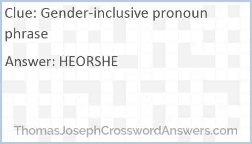 Gender-inclusive pronoun phrase Answer