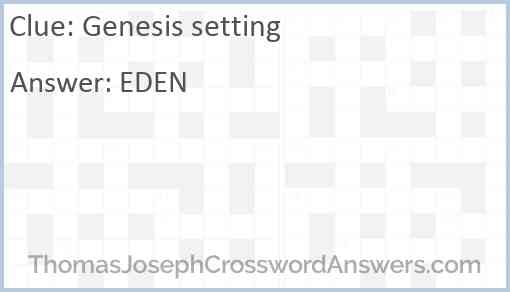 Genesis setting Answer